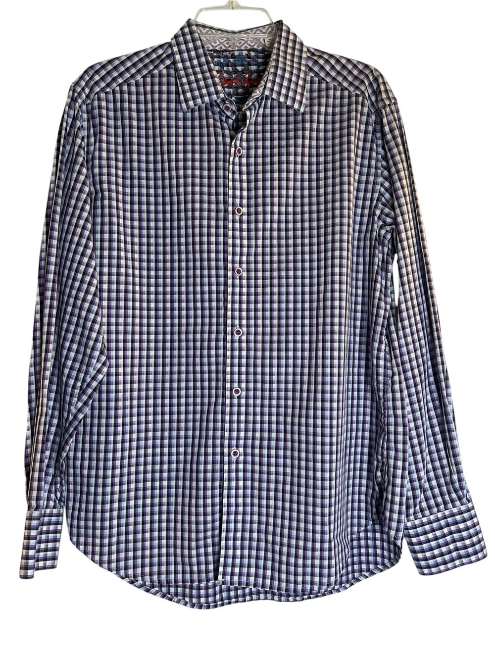 Robert Graham Men’s Classic Fit Button Up Long Sleeves Shirt 100% Cotton Size M